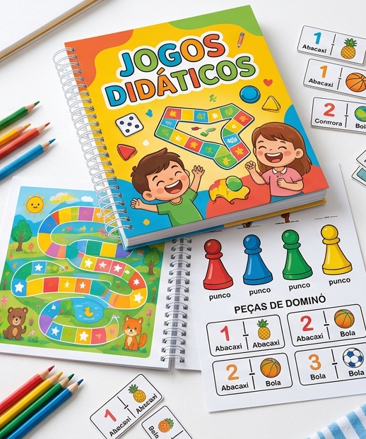 Mockup ilustrativo do bônus Jogos Didáticos